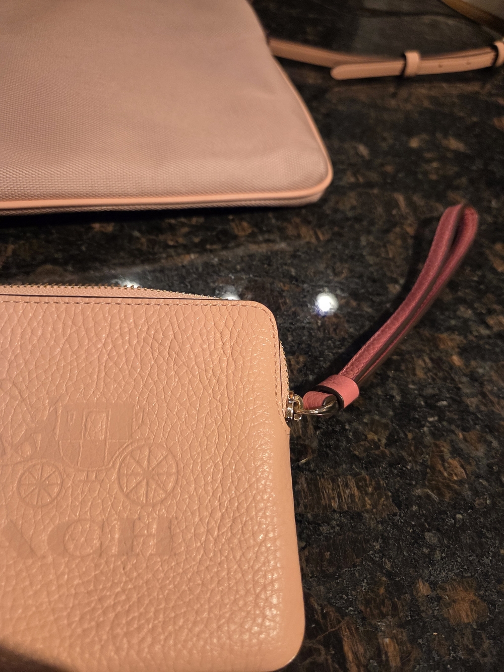 Coach Peach-Pink Two-Piece Crossbody Bag And Wristlet Set - Picture 11 of 12